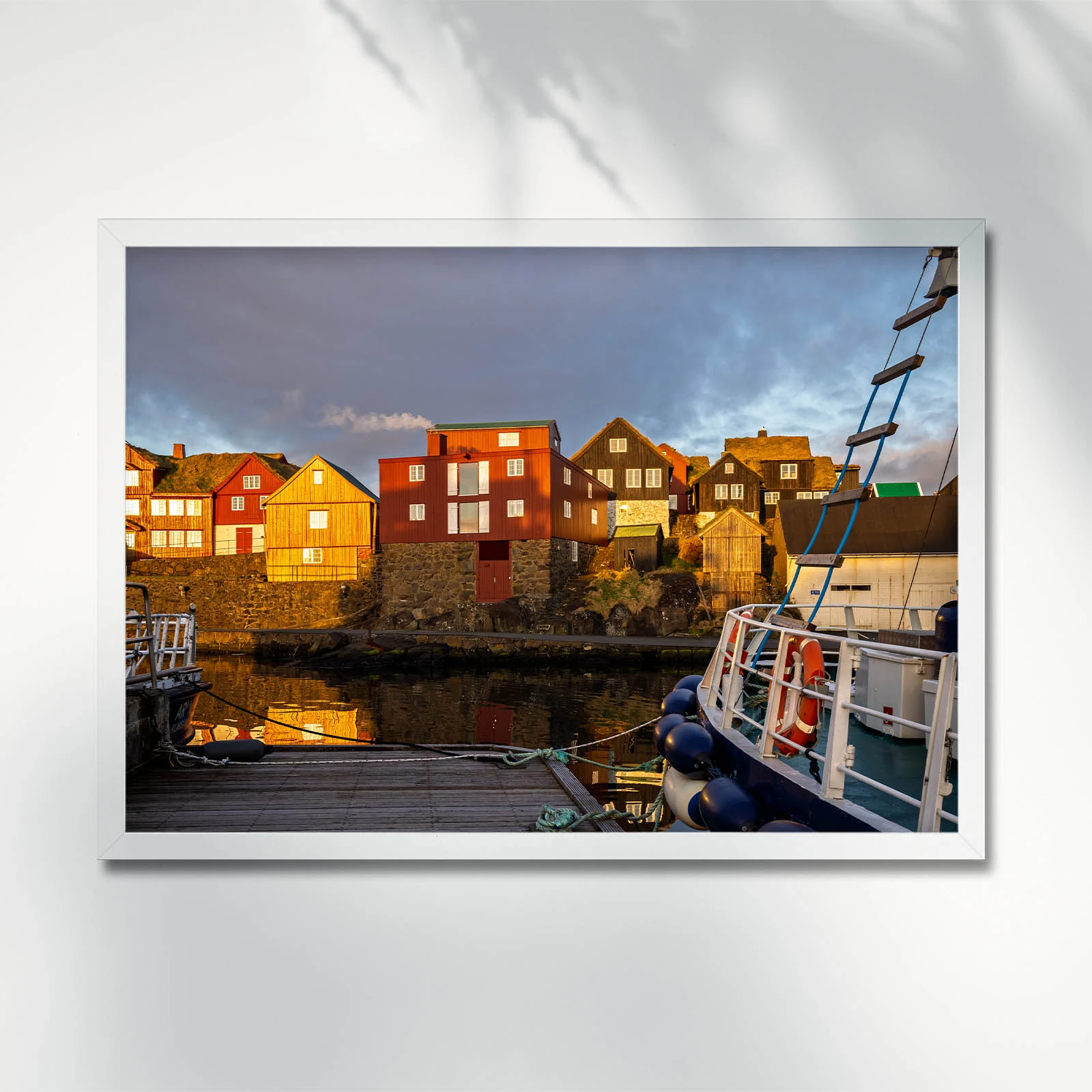Colorful houses by the harbor of Tórshavn. Faroe Islands